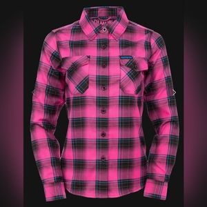 Dixxon Women's Large Vanishing Ones 2.0 Pink Flannel New In Bag With Tag